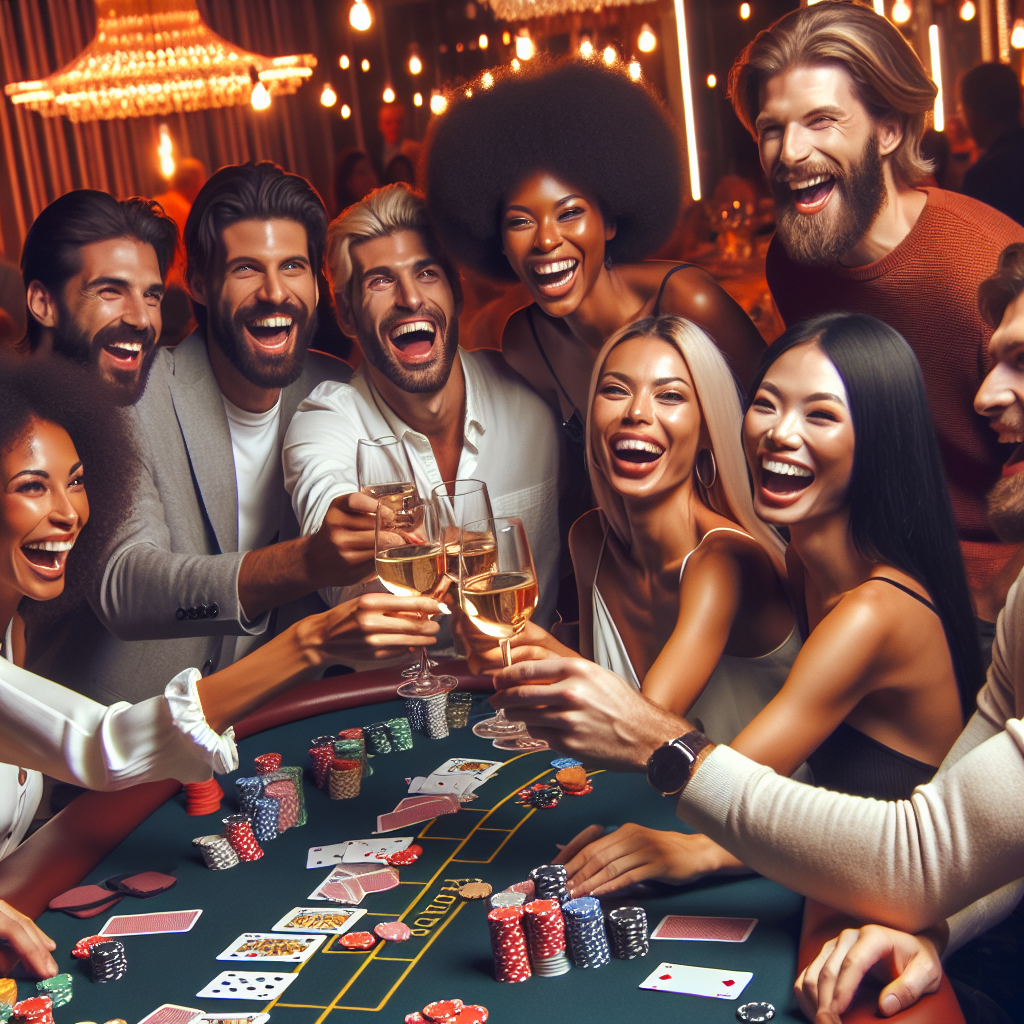 Grupo de amigos felices